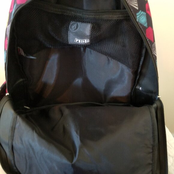 Volcom Backpack Multicolor Black Signature Pockets Adjustable Strap - Picture 9 of 15